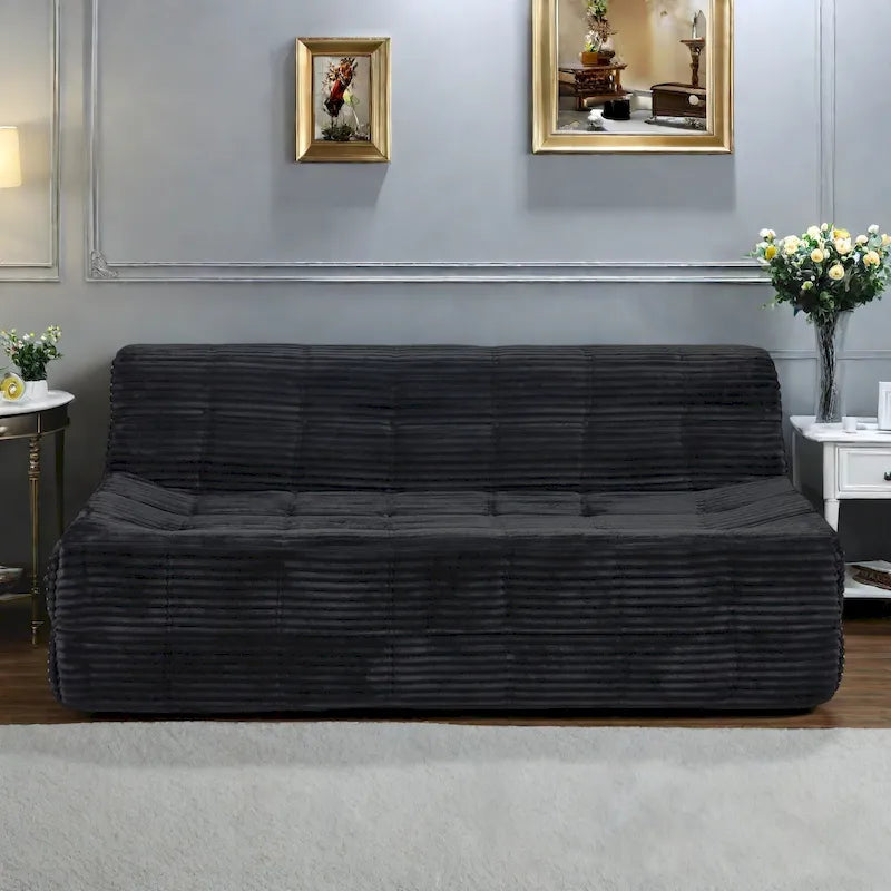 3-Seat Foam Sofa, Space-Saving & No Assembly