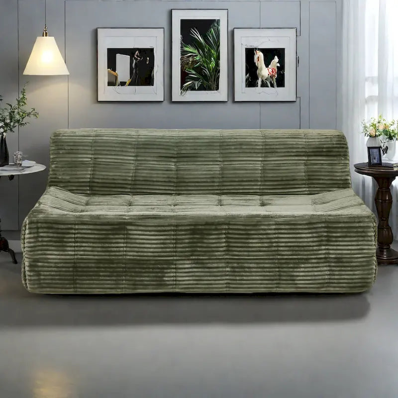 3-Seat Foam Sofa, Space-Saving & No Assembly