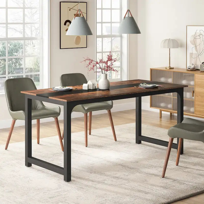 71" Conference & Meeting Table with Steel Frame, Seats 4–6