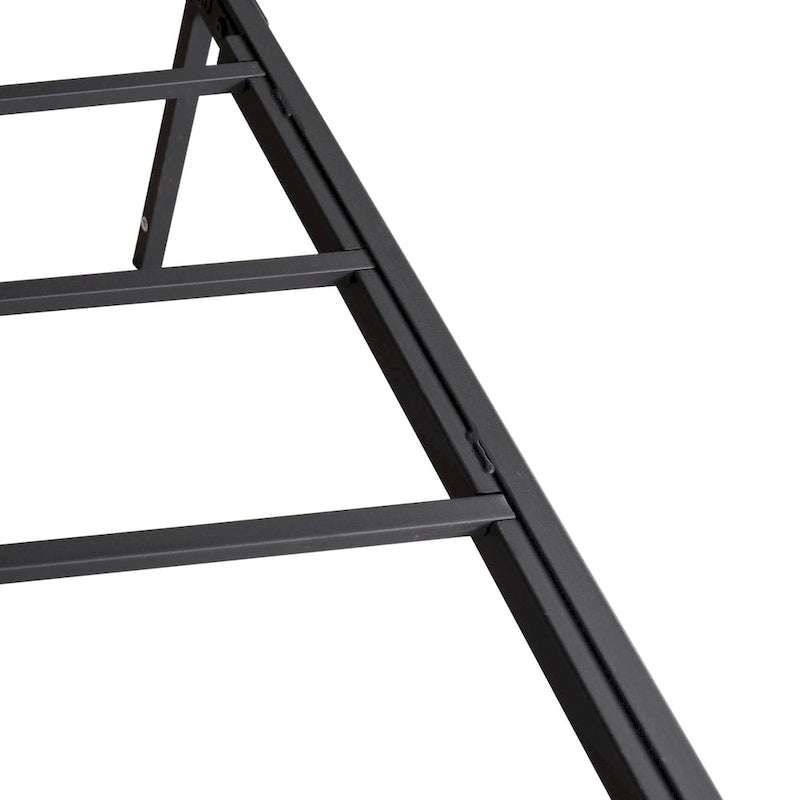 Victorian-Style Metal Platform Bed Frame with Headboard & Footboard