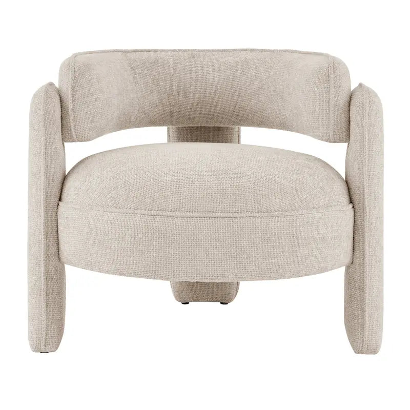 Postmodern Accent Chair with Circular Arms & Low Seat