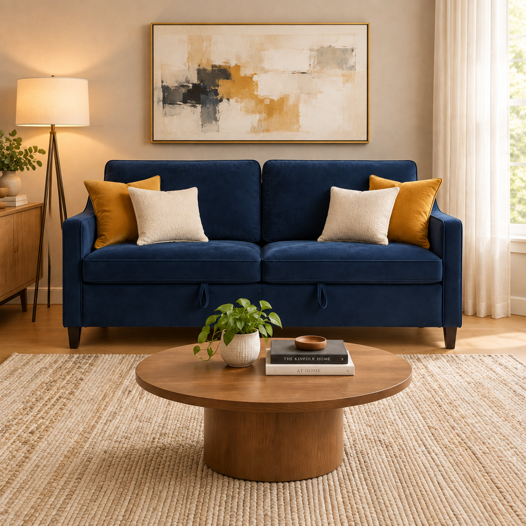 Navy Blue Sofa Square Format